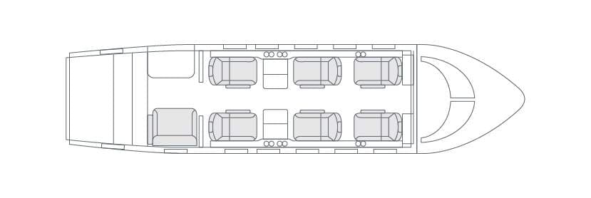 Beechcraft King Air 200 floor plan