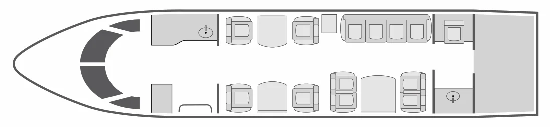 Challenger 604 Air Ambulance floor plan