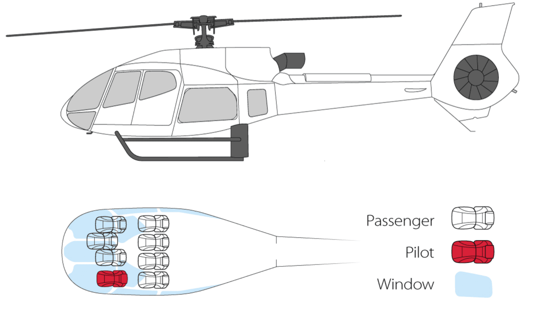 Eurocopter EC130 (Airbus H130) floor plan